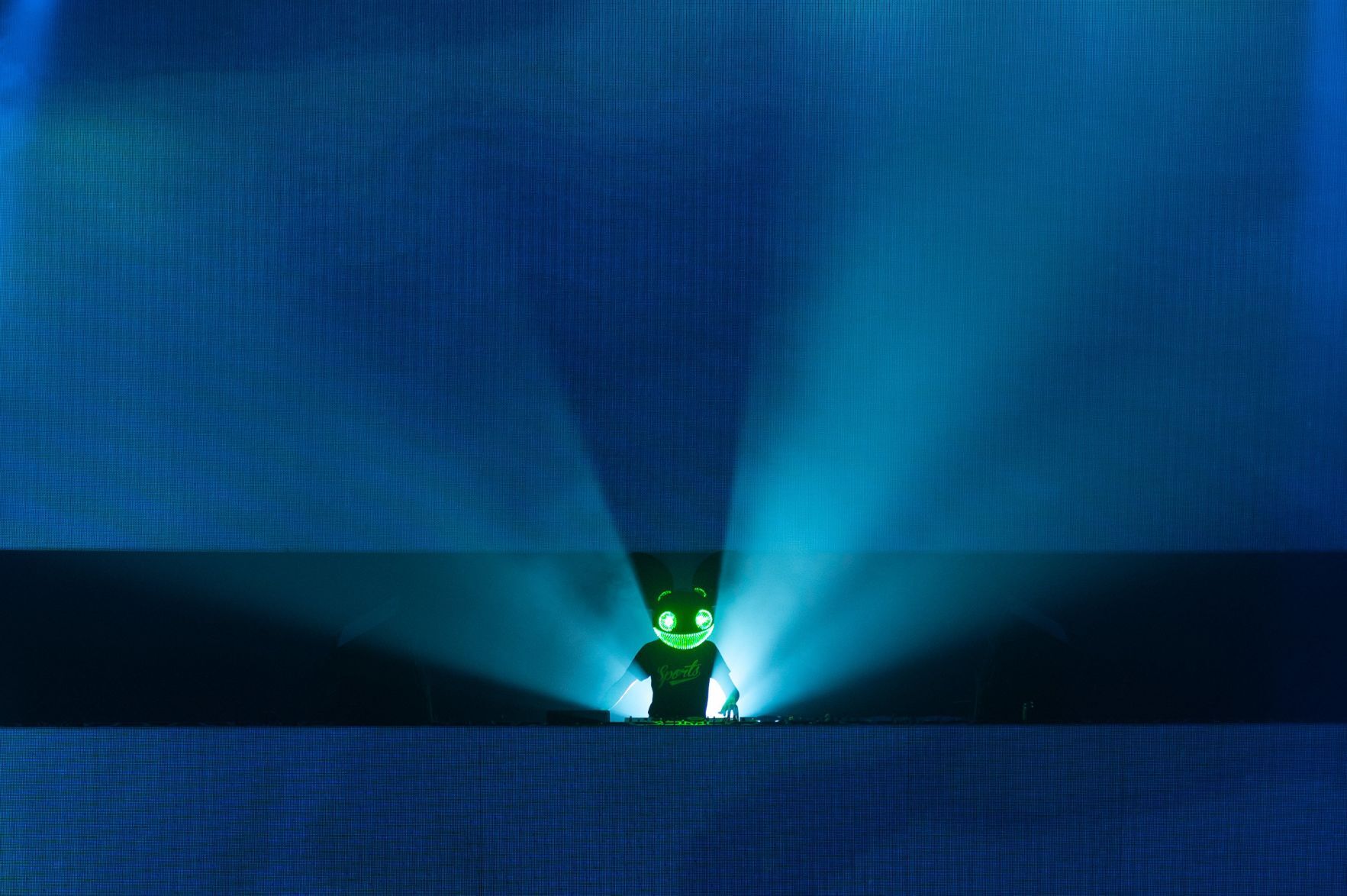 Deadmau5 performs at the Factory's grand opening